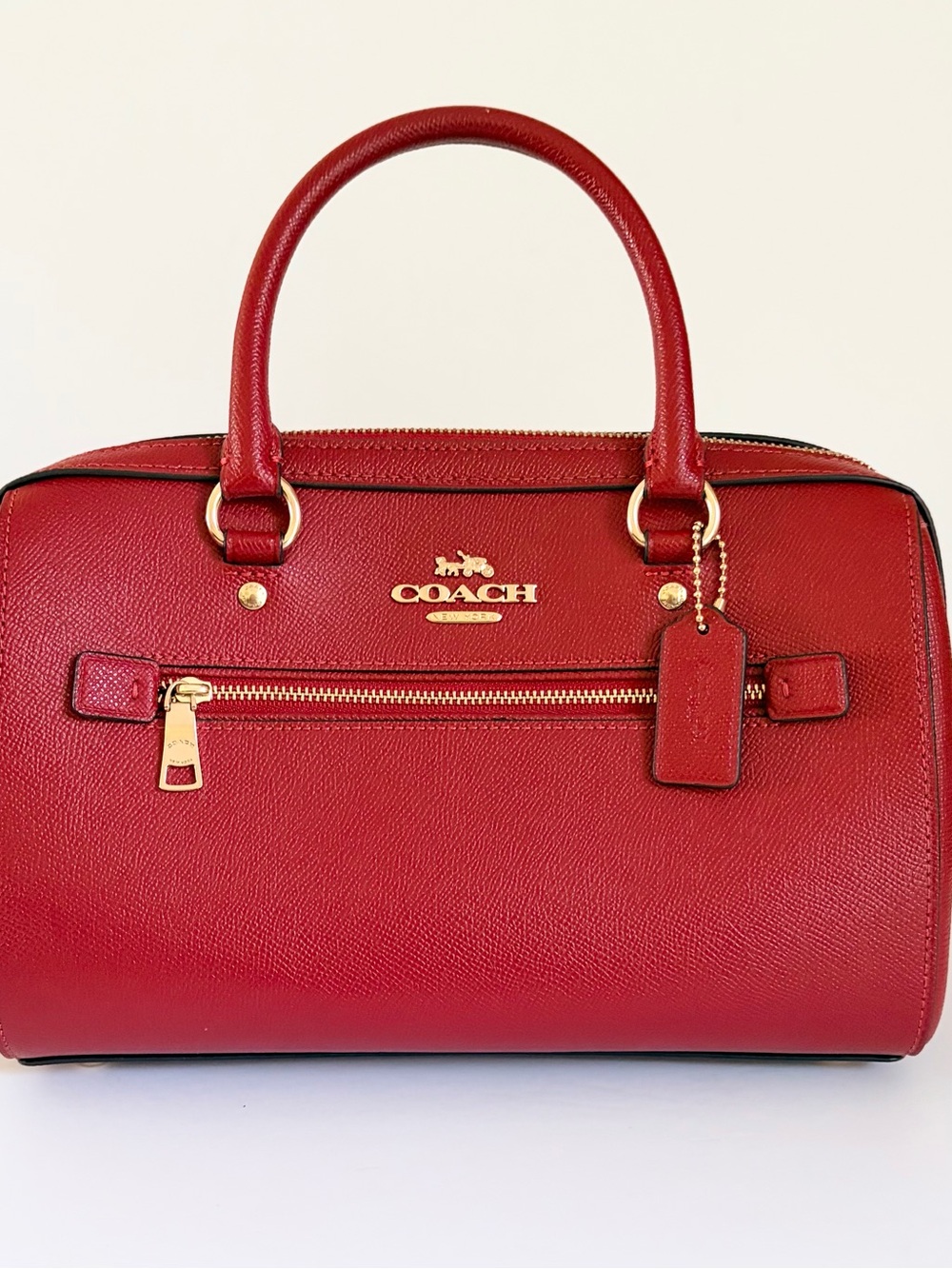 Coach Rowan Red Leather Satchel Bag - Picture 7 of 9